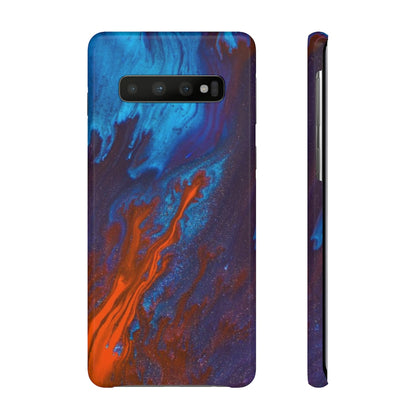 Orange Flame Ink Art Android Case (Slim) Samsung Galaxy S10 Glossy Phone Case