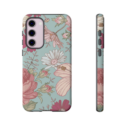 Hibiscus Vintage Flower Samsung Case (Protective) Samsung Galaxy S23 Plus Matte Phone Case