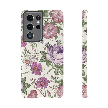 Pastel Vintage Flower Samsung Case (Protective) Samsung Galaxy S21 Ultra Matte Phone Case