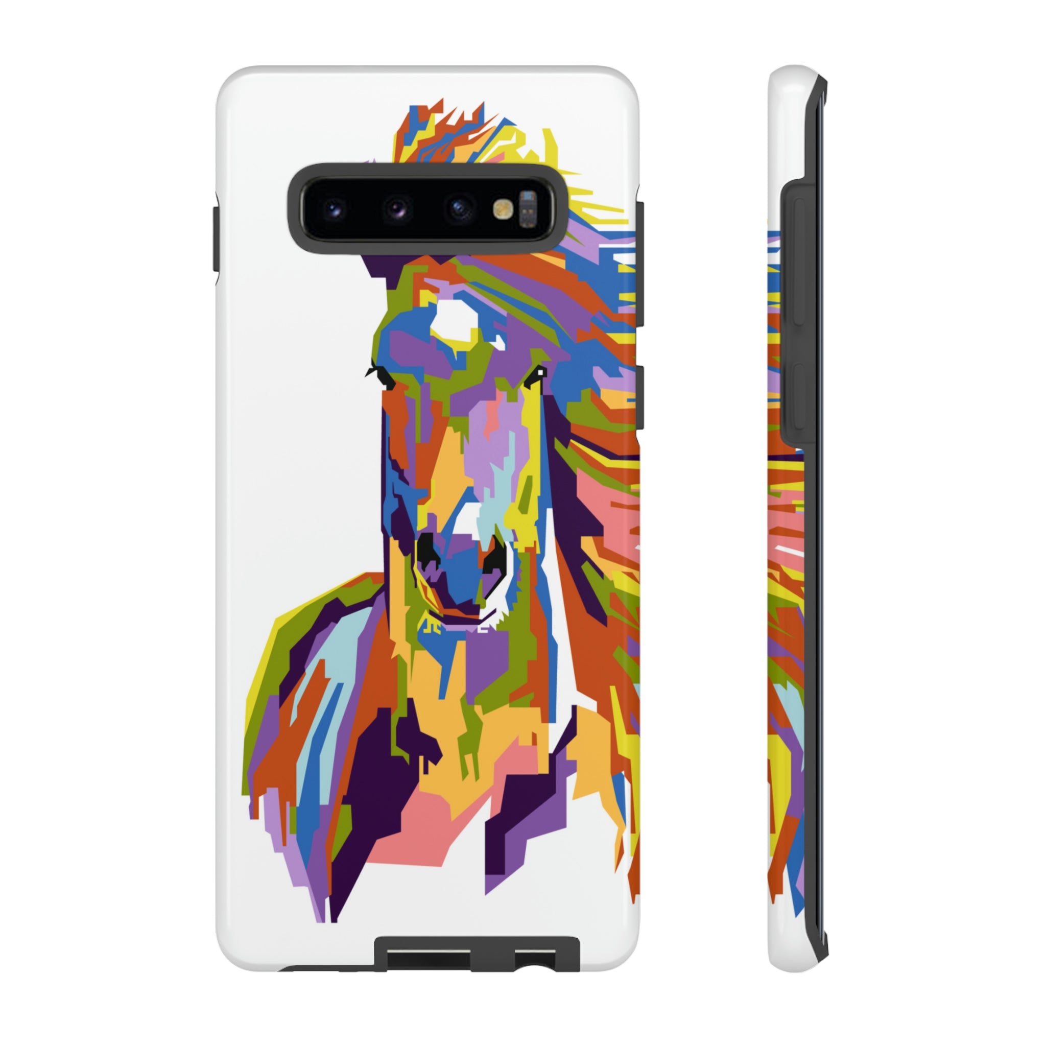 Horse Abstract Art Android Case (Protective) Samsung Galaxy S10 Plus Glossy Phone Case