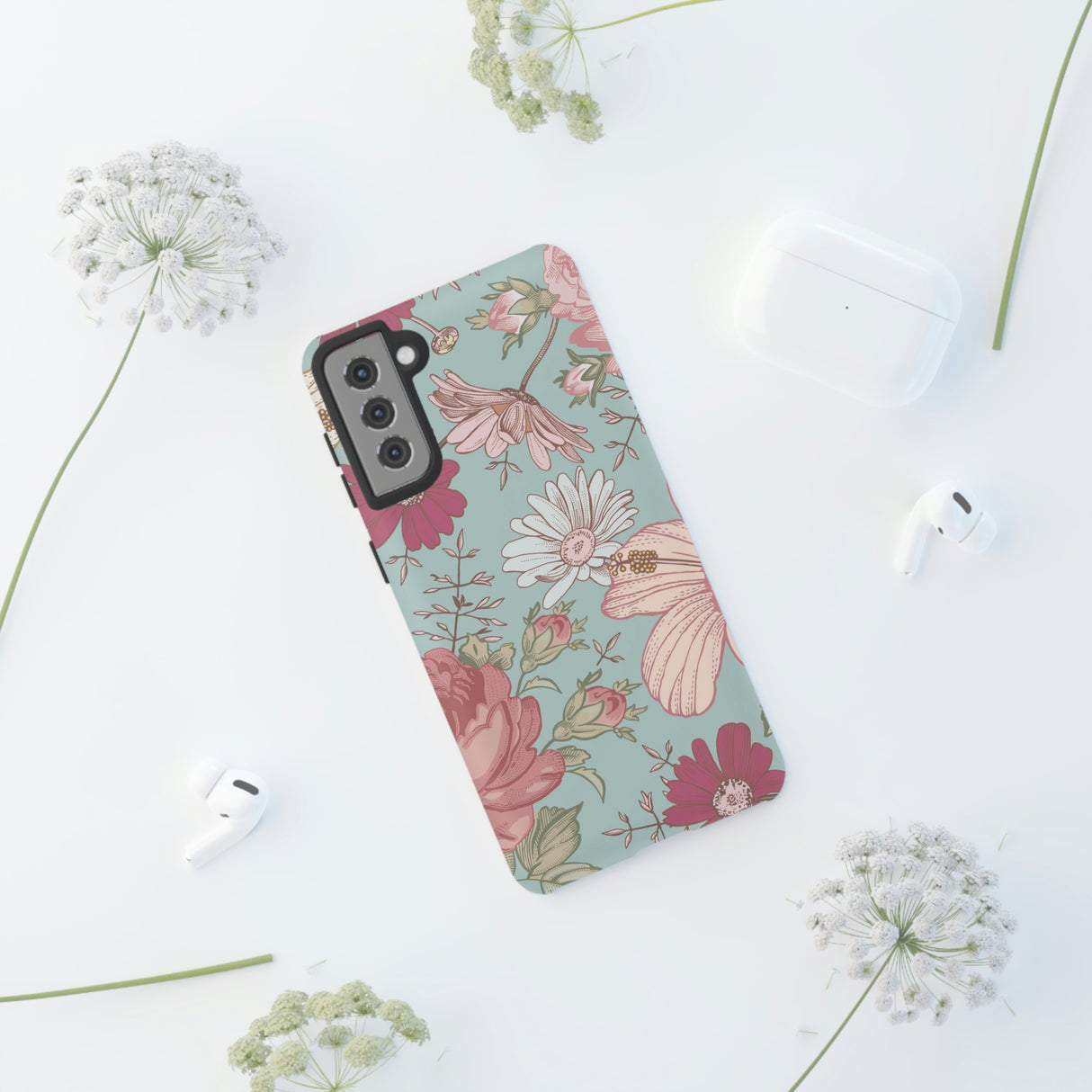 Hibiscus Vintage Flower Samsung Case (Protective) Phone Case