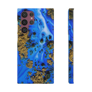 Blue River Ink Art Android Case (Slim) Samsung Galaxy S22 Ultra Glossy Phone Case