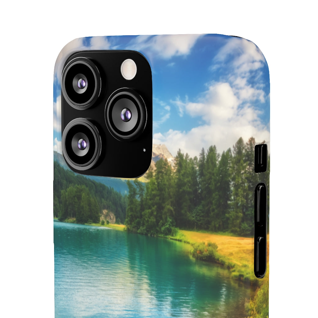 Fantastic Azure Alpine Lake Samsung/iPhone (Slim) iPhone 13 Pro Matte Phone Case