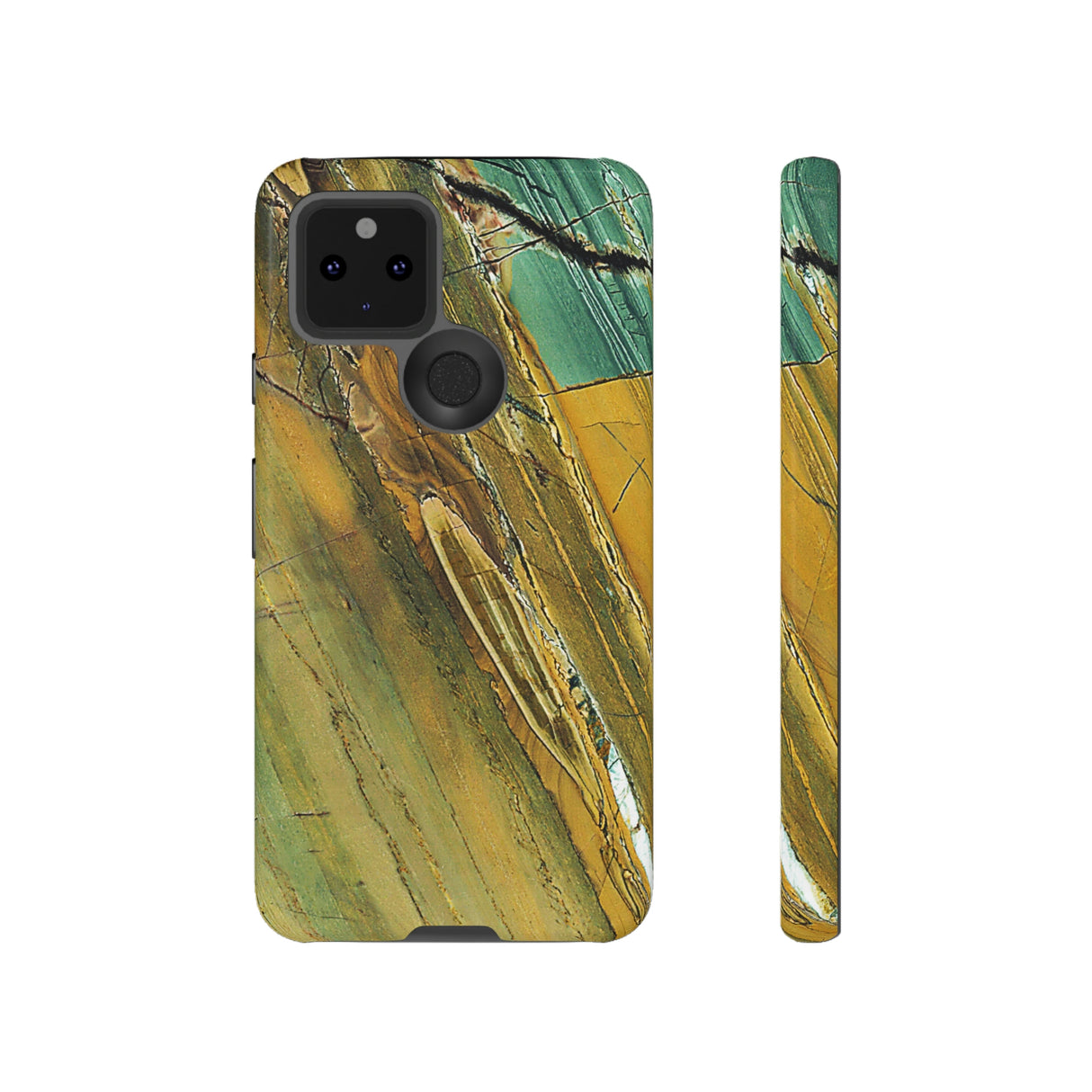 Cracked Yellow Android Case (Protective) Google Pixel 5 5G Glossy Phone Case