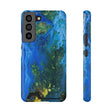 Blue Globe Ink Art Android Case (Card) Samsung Galaxy S22 Glossy Without gift packaging Phone Case