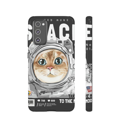 Space Cute Cat Android Case (Protective) Samsung Galaxy S20 FE Glossy Phone Case