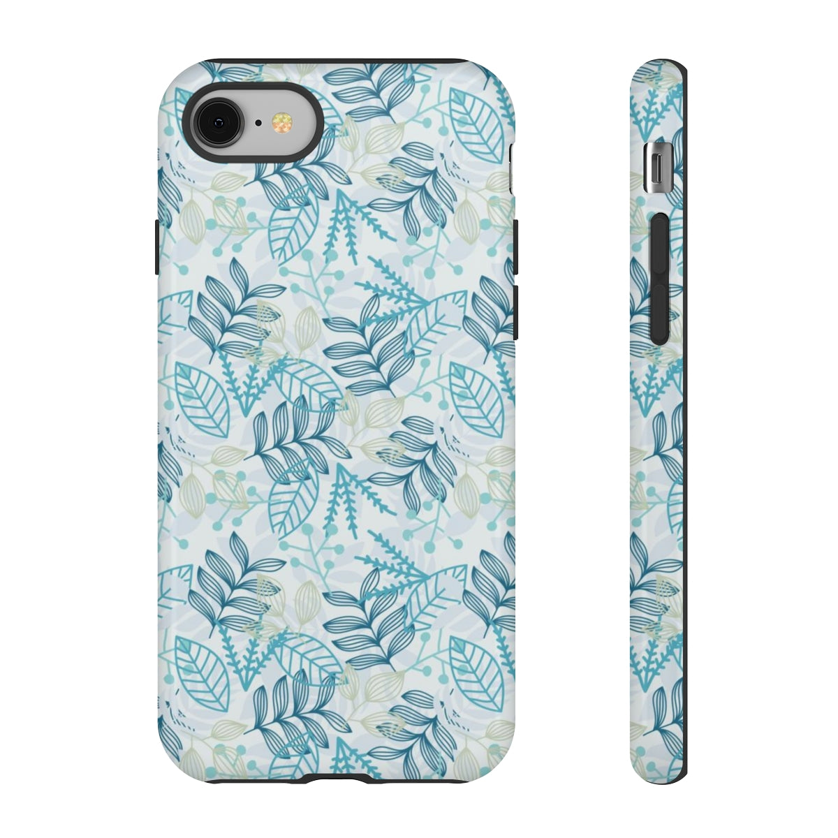 Blue leaf iPhone Case (Protective) iPhone 8 Glossy Phone Case