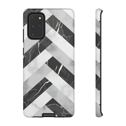 Grey Herringbone Android Case (Protective) Samsung Galaxy S20+ Matte Phone Case