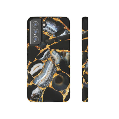 Dark Agate Marble Android Case (Protective) Samsung Galaxy S21 FE Matte Phone Case