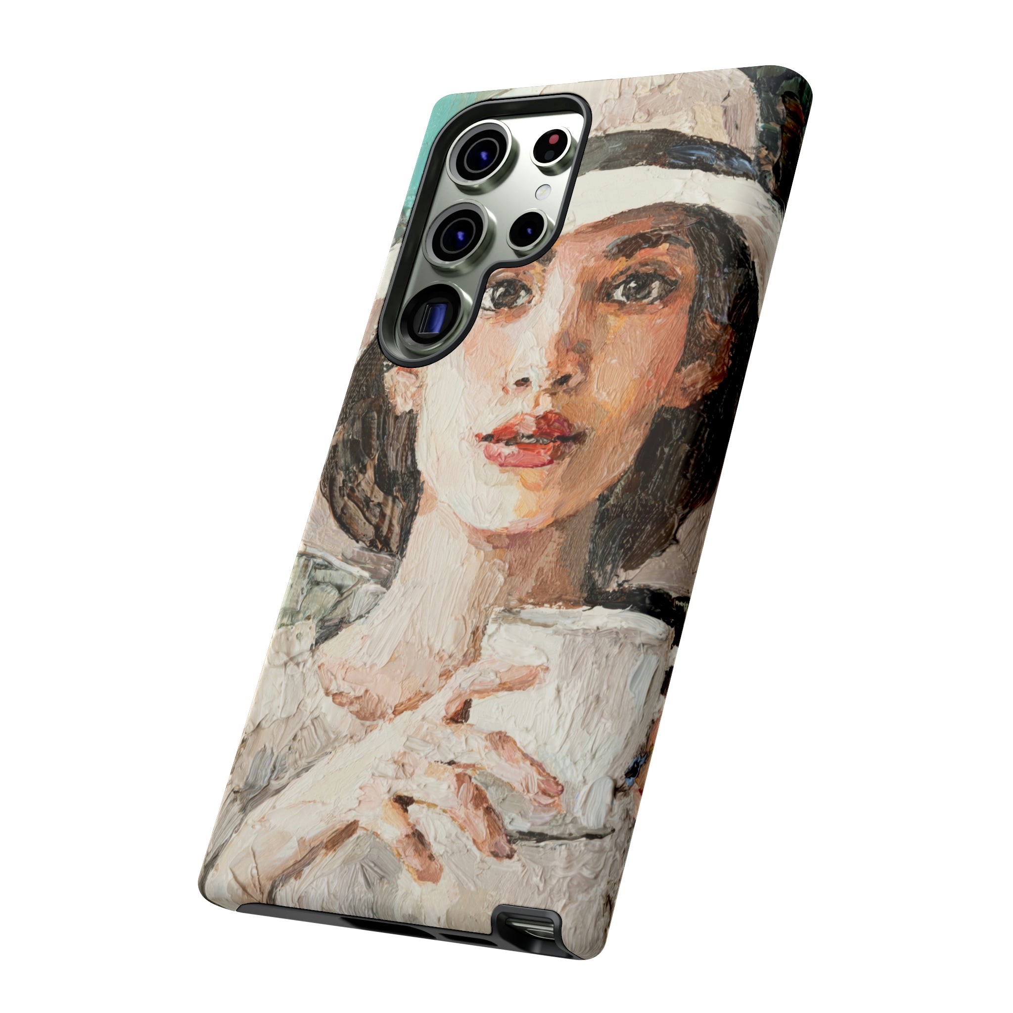 Lady White Hat Android Case (Protective) Phone Case