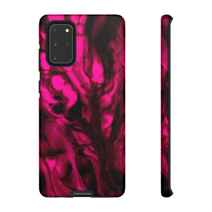 Bright Pink Ink Art Android Case (Protective) Samsung Galaxy S20+ Matte Phone Case