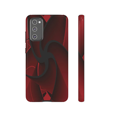 Red Liquid Spiral Android Case (Protective) Samsung Galaxy S20 FE Glossy Phone Case