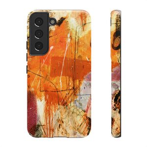 Abstract Orange Art Android Case (Protective) Samsung Galaxy S22 Glossy Phone Case