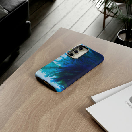 Blue Liquid Ink Art Android Case (Protective) Phone Case