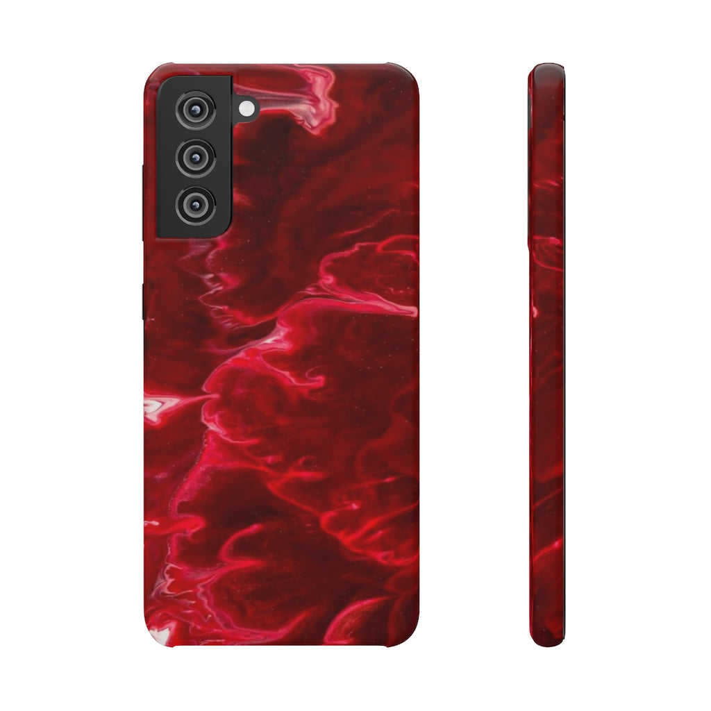 Red Velvet Ink Art Android Case (Slim) Samsung Galaxy S21 Glossy Phone Case