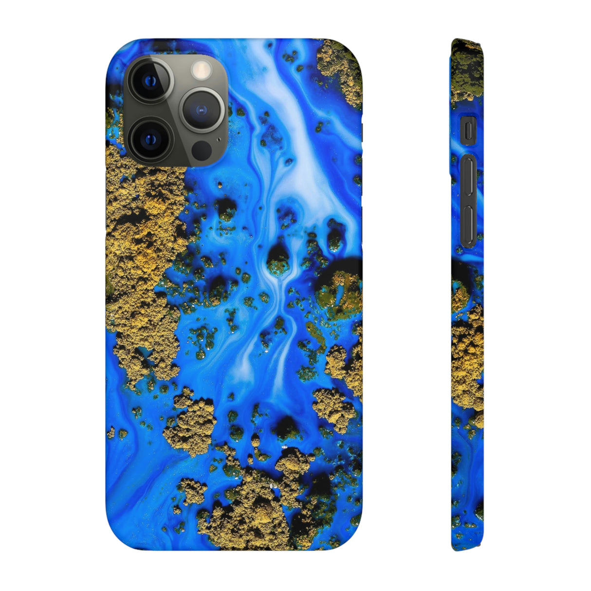 Blue River Ink Art iPhone Case (Slim) iPhone 12 Pro Matte Phone Case