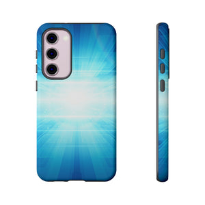 Abstract Blue Android Case (Protective) Samsung Galaxy S23 Plus Matte Phone Case