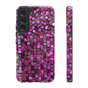 Purple Mosaic Android Case (Protective) Samsung Galaxy S22 Glossy Phone Case