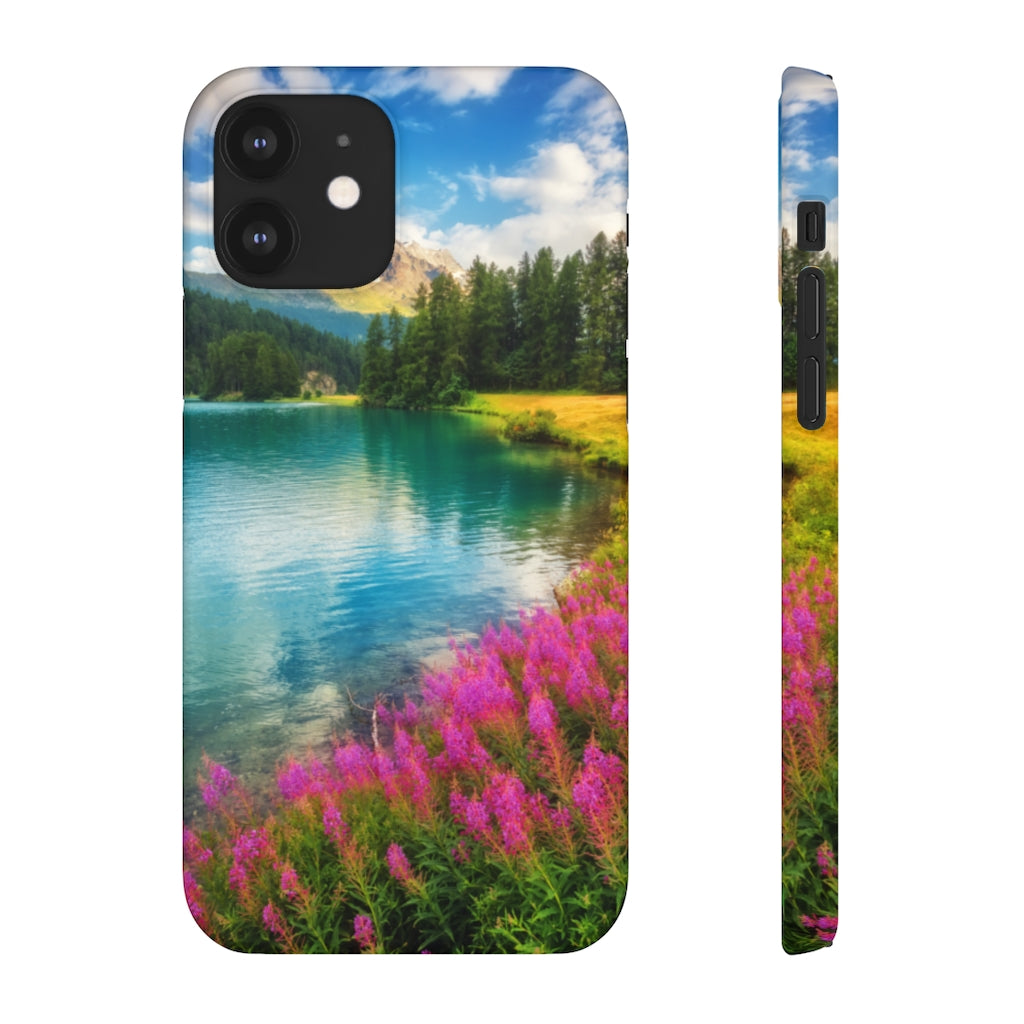 Fantastic Azure Alpine Lake Samsung/iPhone (Slim) Phone Case