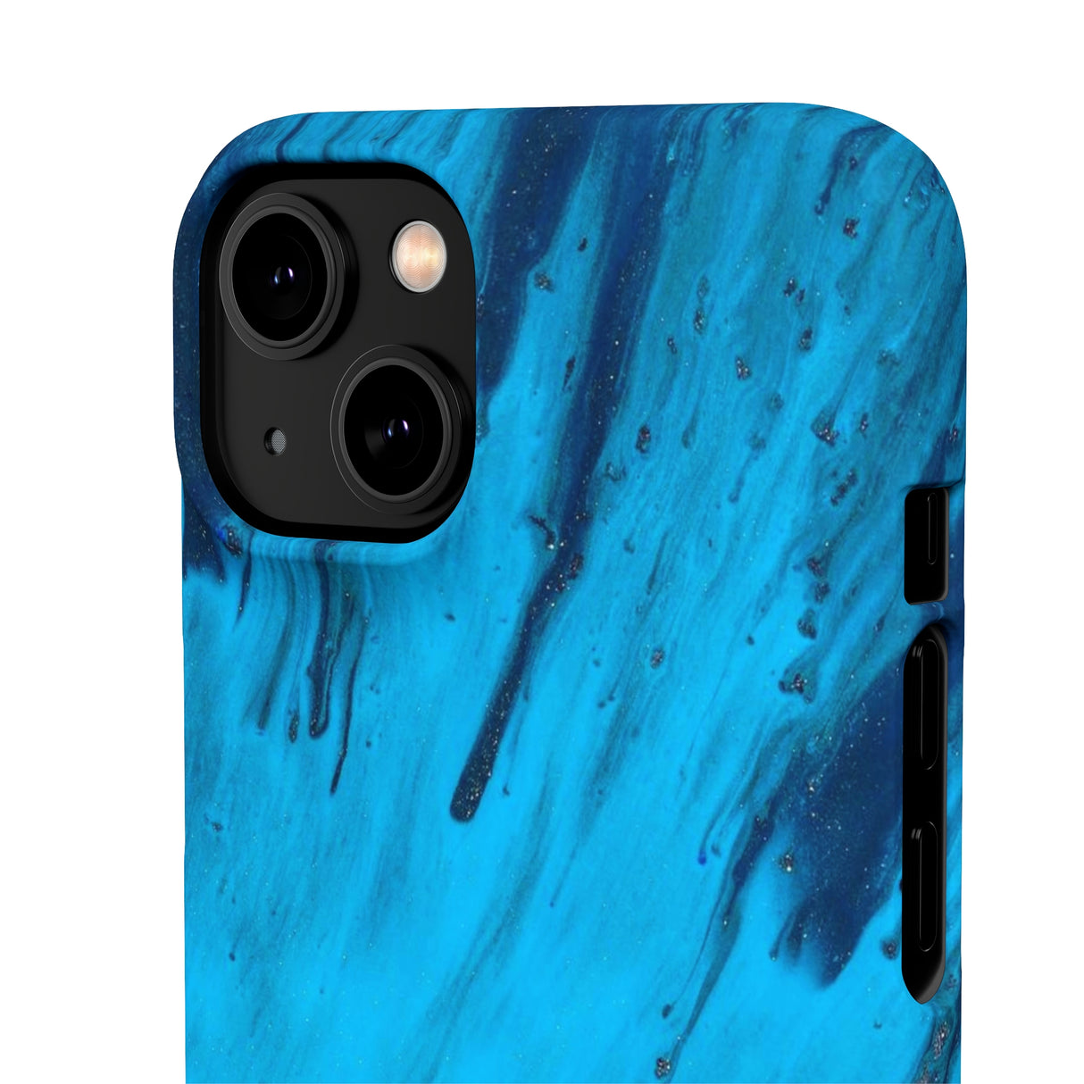 Light Blue Ink Art iPhone Case (Slim) Phone Case