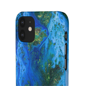 Blue Globe Ink Art iPhone Case (Slim) Phone Case