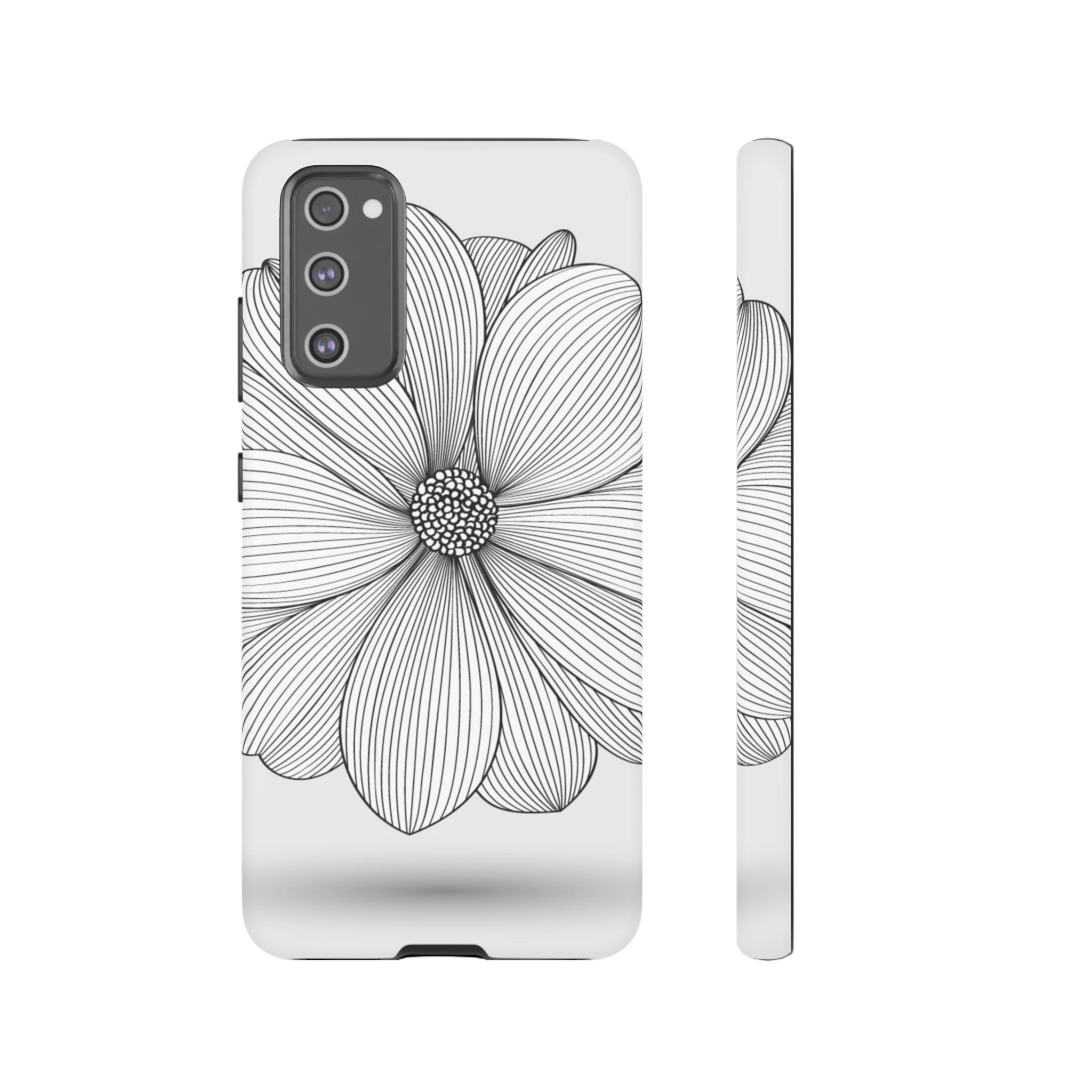 Black n White Dahlia Android Case (Protective) Samsung Galaxy S20 FE Matte Phone Case