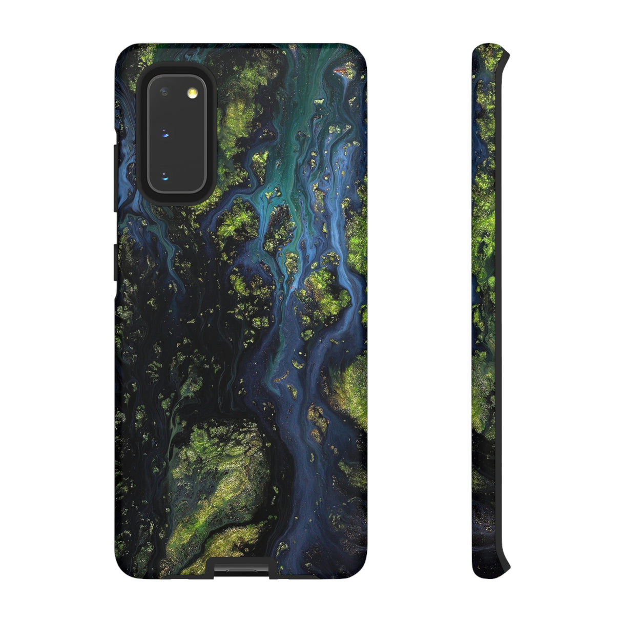 Blue Cosmos Ink Art Android Case (Protective) Samsung Galaxy S20 Matte Phone Case