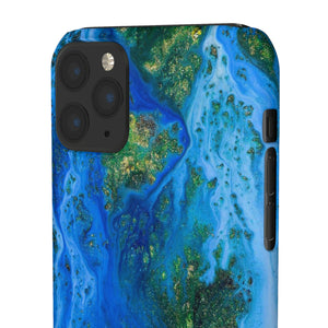 Blue Globe Ink Art iPhone Case (Slim) Phone Case