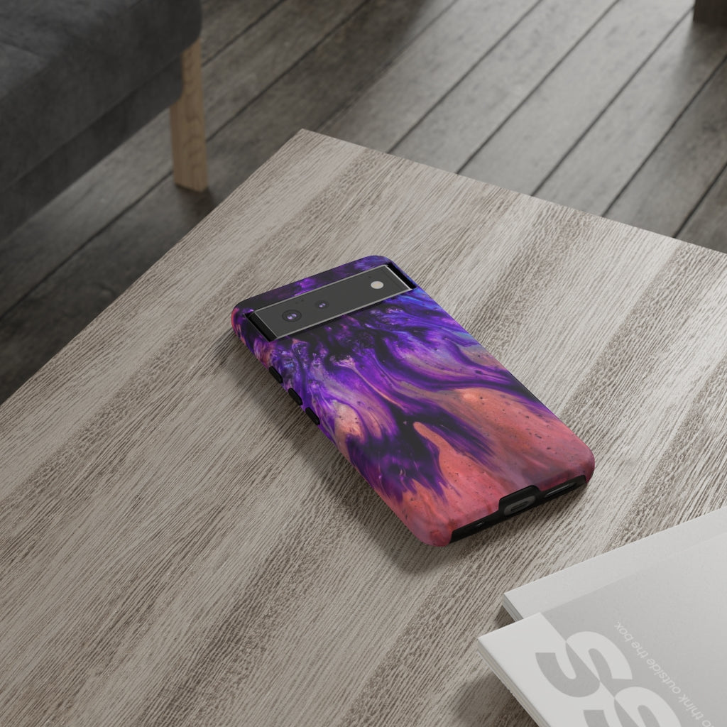 Purple Flow Ink Art Android Case (Protective) Phone Case