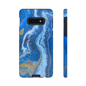 Acrylic Blue Gold Android Case (Protective) Samsung Galaxy S10E Glossy Phone Case