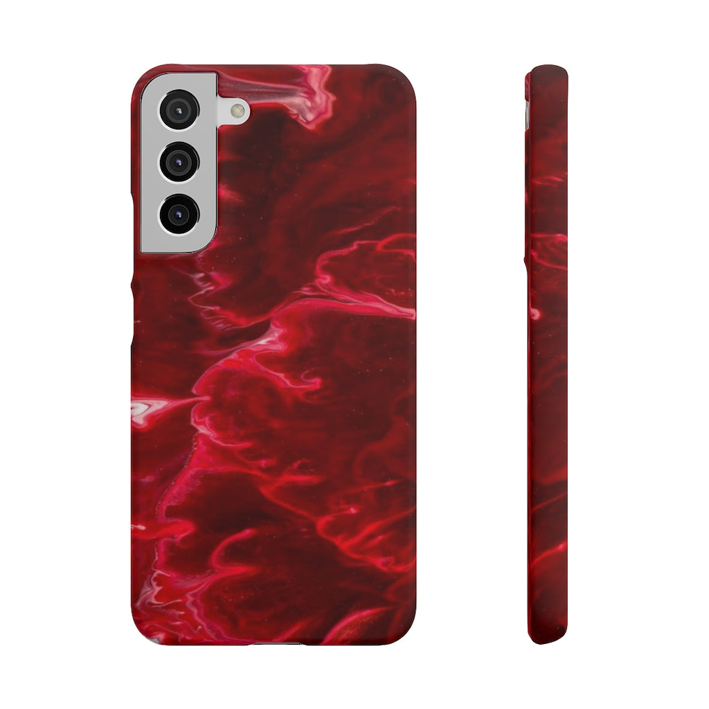 Red Velvet Ink Art Android Case (Slim) Samsung Galaxy S22 Plus Matte Phone Case