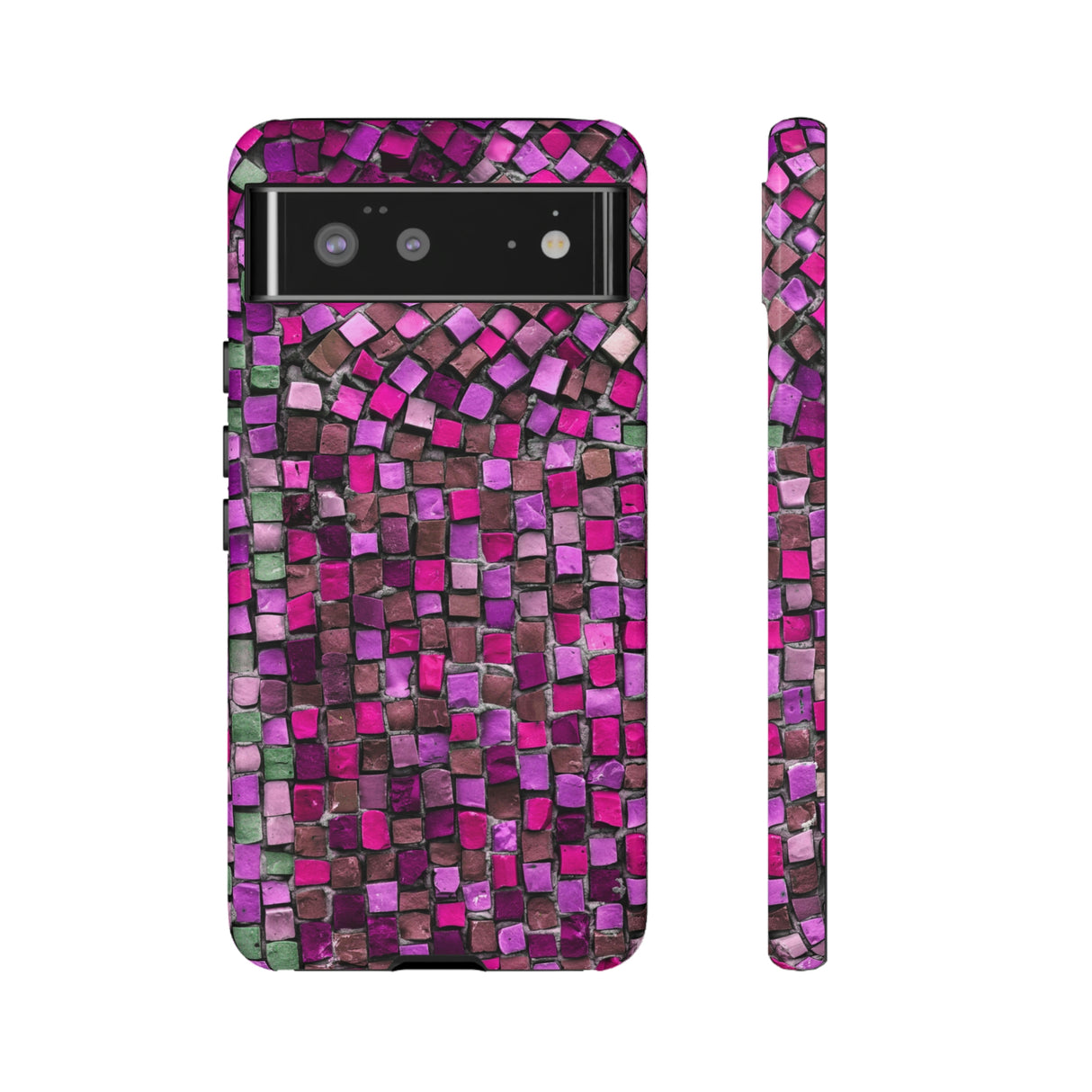 Purple Mosaic Android Case (Protective) Google Pixel 6 Glossy Phone Case