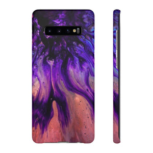 Purple Flow Ink Art Android Case (Slim) Samsung Galaxy S10 Plus Matte Phone Case