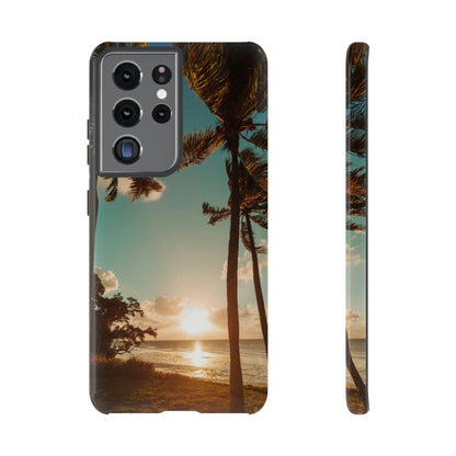 Sundown Palmtrees Android Case (Protective) Samsung Galaxy S21 Ultra Glossy Phone Case