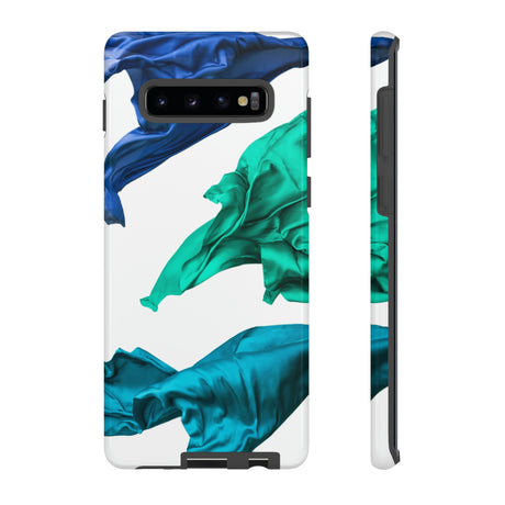 Blue Velvet Fabric Android Case (Protective) Samsung Galaxy S10 Plus Glossy Phone Case