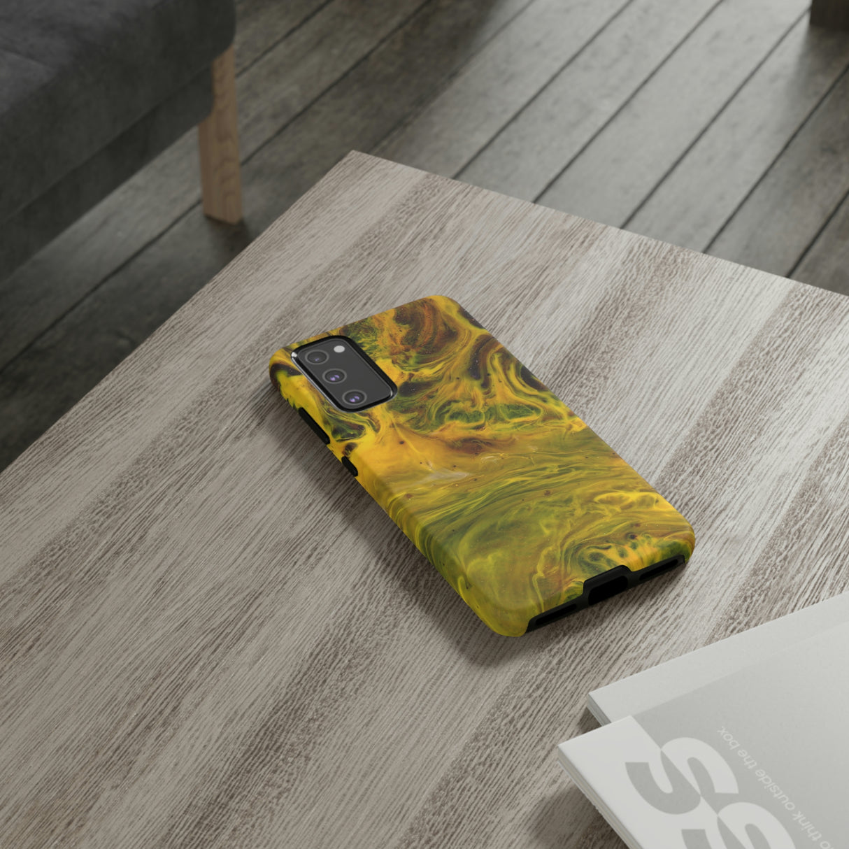 Liquid Yellow Ink Art Android Case (Protective) Phone Case