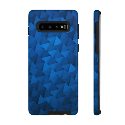 Blue Geometric Android Case (Protective) Samsung Galaxy S10 Glossy Phone Case