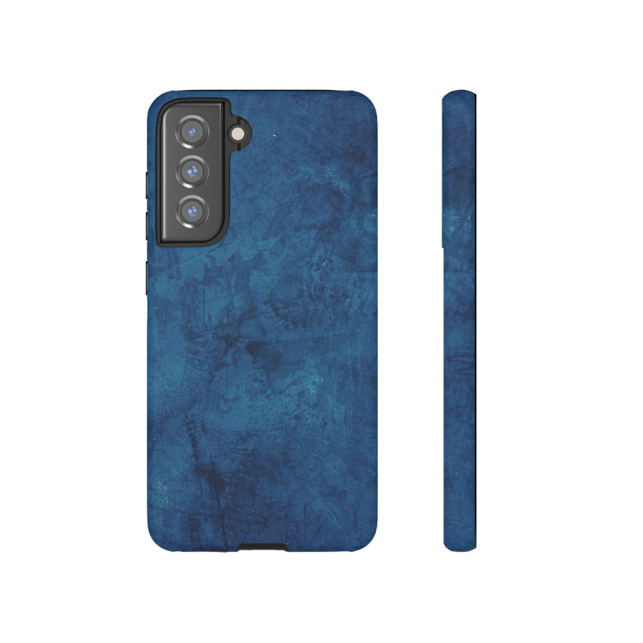 Grunge Navy Blue Android Case (Protective) Samsung Galaxy S21 FE Matte Phone Case