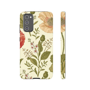 Poppy Red Vintage Flower Samsung Case (Protective) Samsung Galaxy S20 FE Matte Phone Case