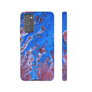 Bright Blue Ink Art Android Case (Protective) Samsung Galaxy S20 FE Matte Phone Case