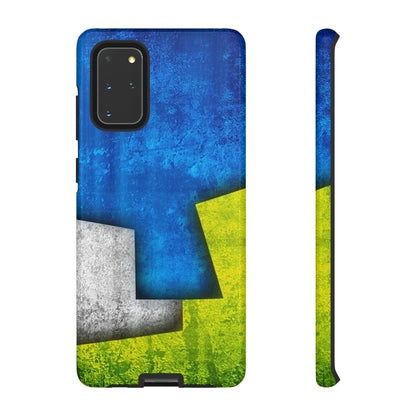 Blue Abstract Art Android Case (Protective) Samsung Galaxy S20+ Glossy Phone Case