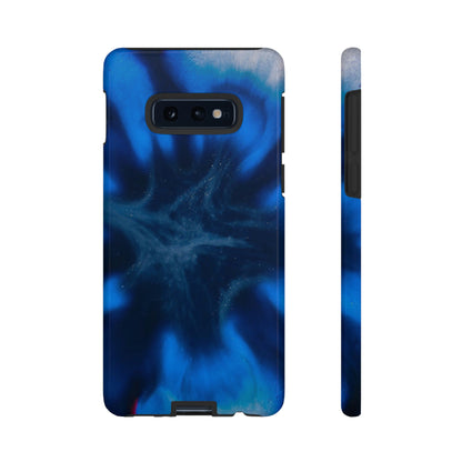 Blue Star Marble Ink Art Android Case (Protective) Samsung Galaxy S10E Glossy Phone Case