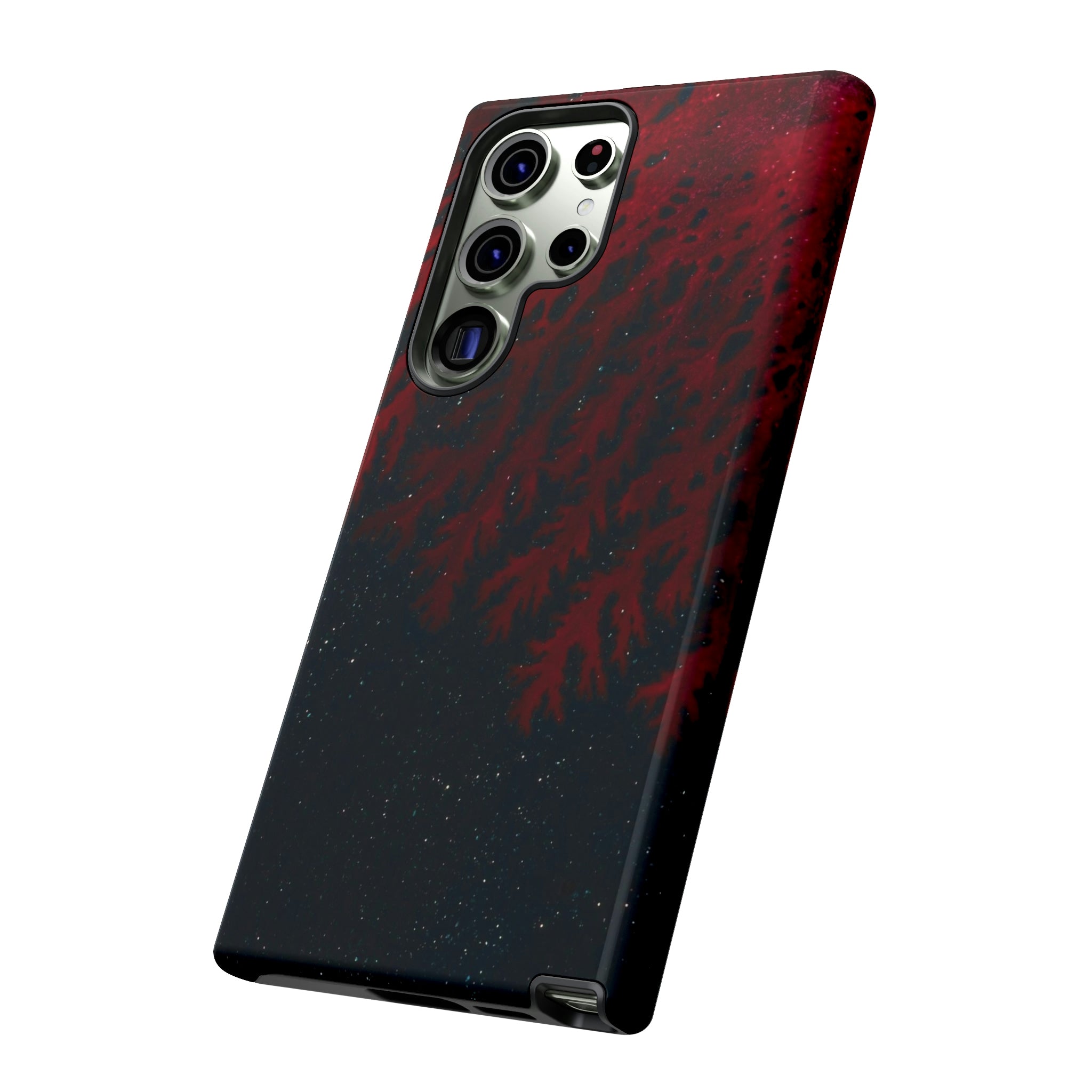 Dark Red Space Ink Art Android Case (Protective) Phone Case