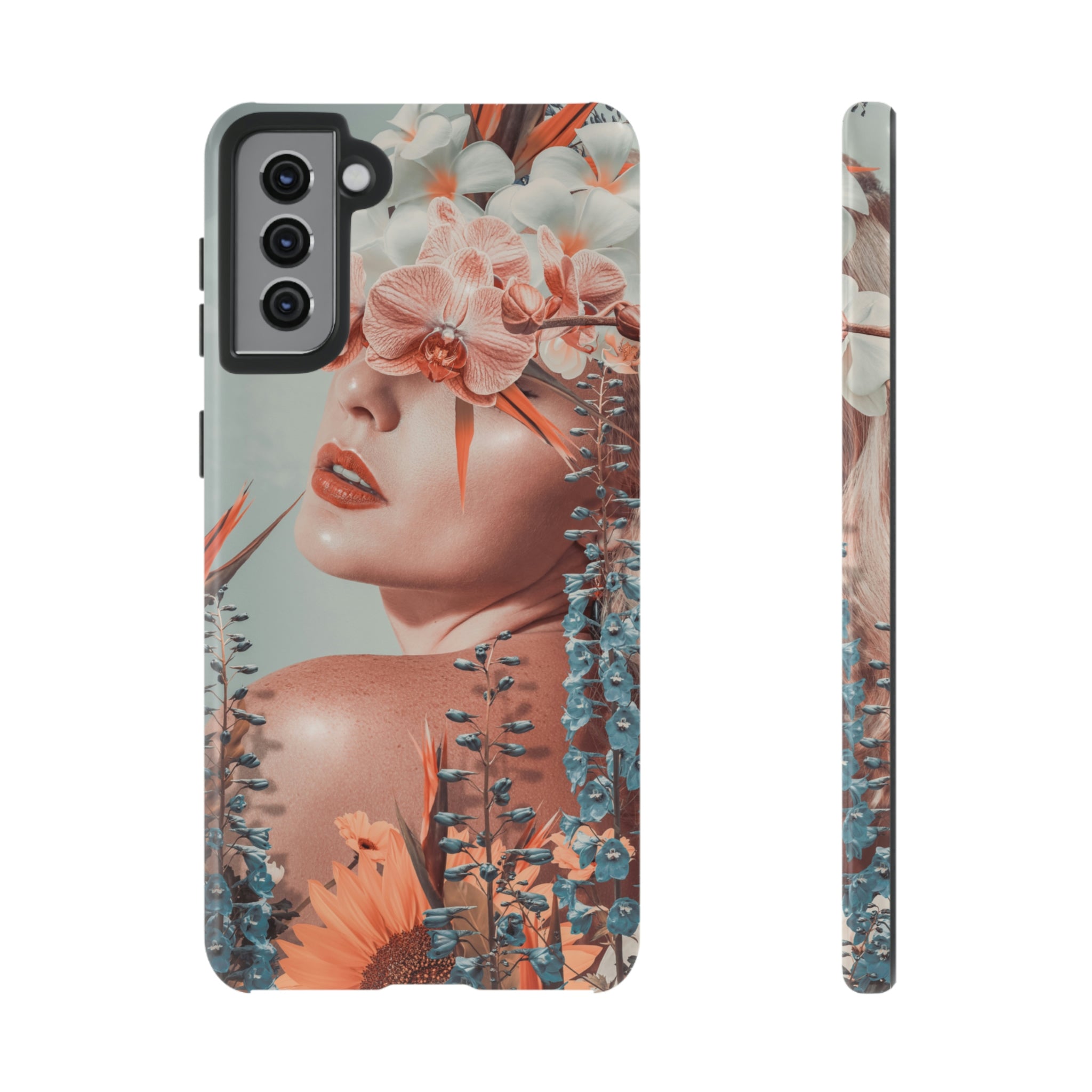 Contemporary Flowers Android Case (Protective) Samsung Galaxy S21 Plus Glossy Phone Case