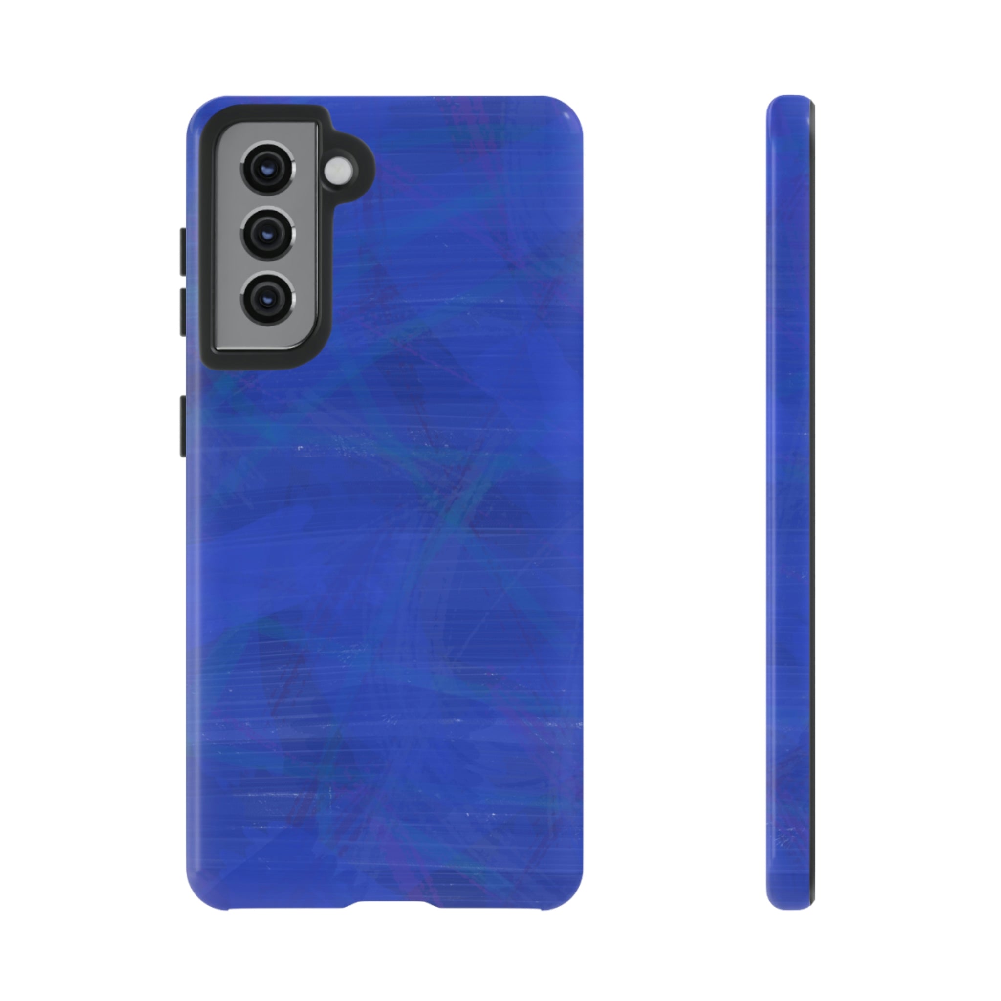 Abstract Blue Android Case (Protective) Samsung Galaxy S21 Glossy Phone Case