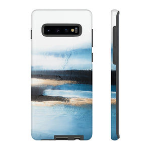 Abstract Blue Oil Painting Android Case (Protective) Samsung Galaxy S10 Plus Glossy Phone Case