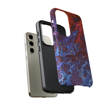 Blue Lava Ink Art Android Case (Protective) Phone Case