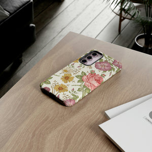 Fabric Vintage Flower Samsung Case (Protective) Phone Case