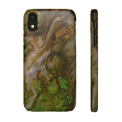 Smaragd Green Ink Art iPhone Case (Slim) iPhone XR Matte Phone Case