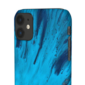 Light Blue Ink Art iPhone Case (Slim) Phone Case